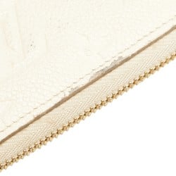 Louis Vuitton Monogram Empreinte Zippy Wallet Round Long M60546 Neige White Leather Women's LOUIS VUITTON