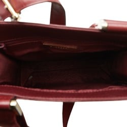 Burberry Nova Check Shoulder Bag Beige Red Canvas Leather Women's BURBERRY