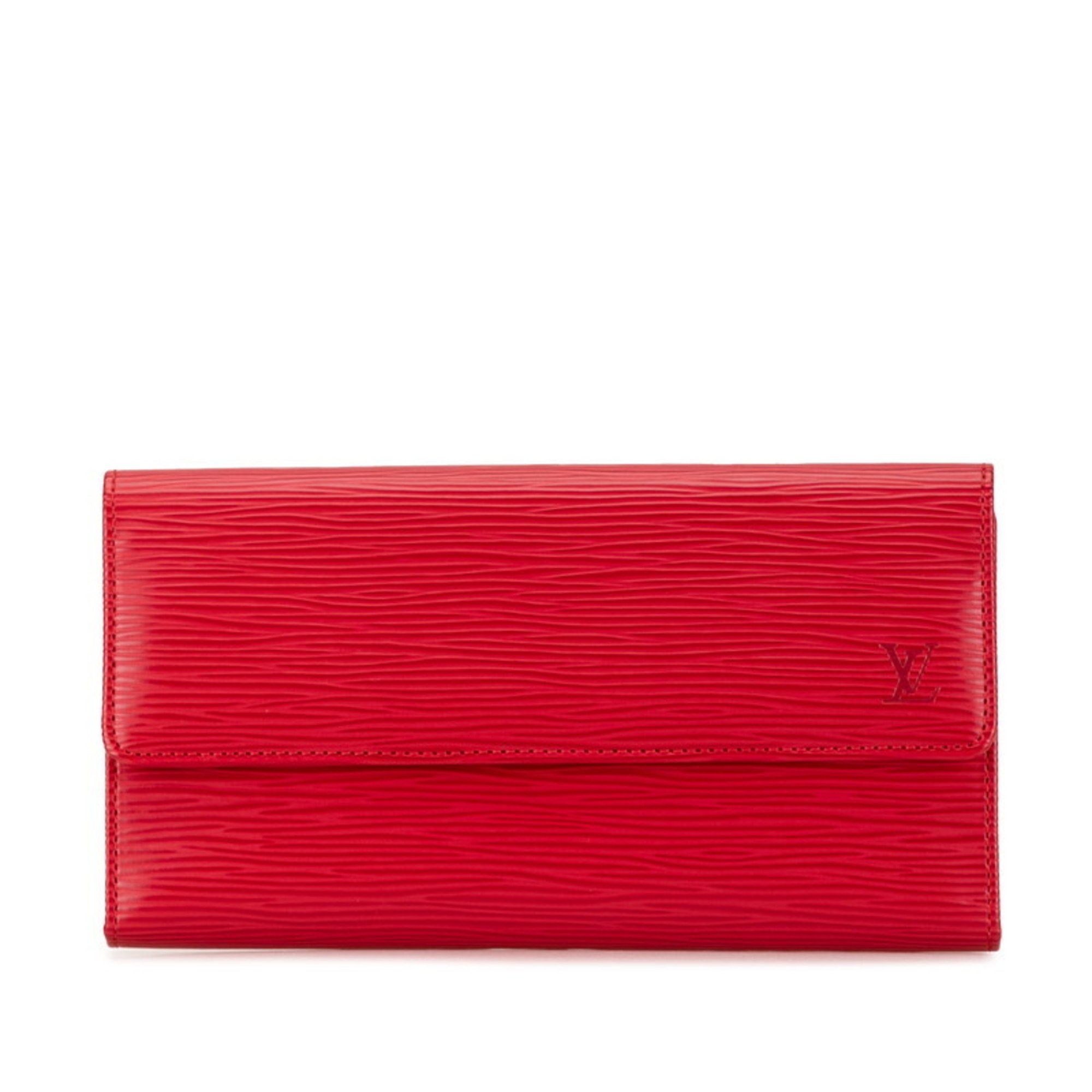 Louis Vuitton Epi Portresor International Long Wallet M6338E Red Leather Women's LOUIS VUITTON