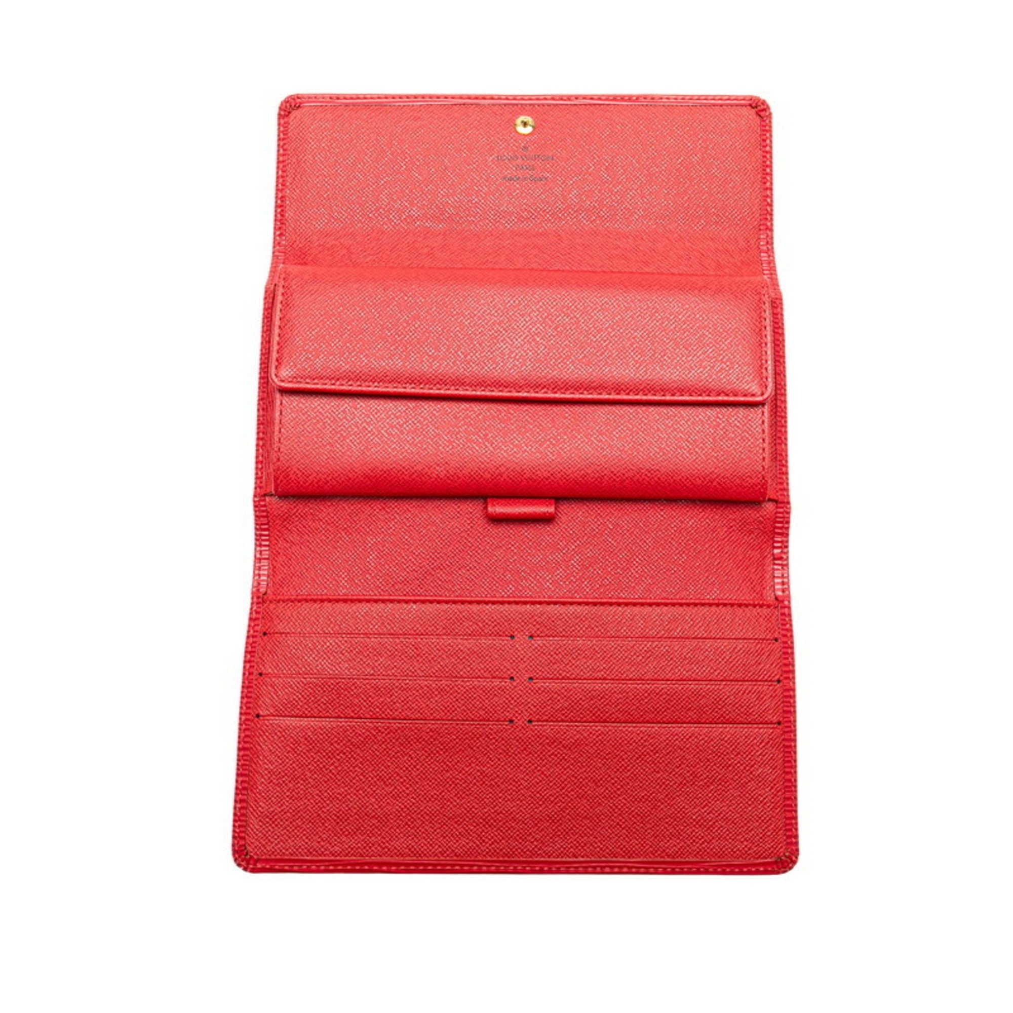 Louis Vuitton Epi Portresor International Long Wallet M6338E Red Leather Women's LOUIS VUITTON