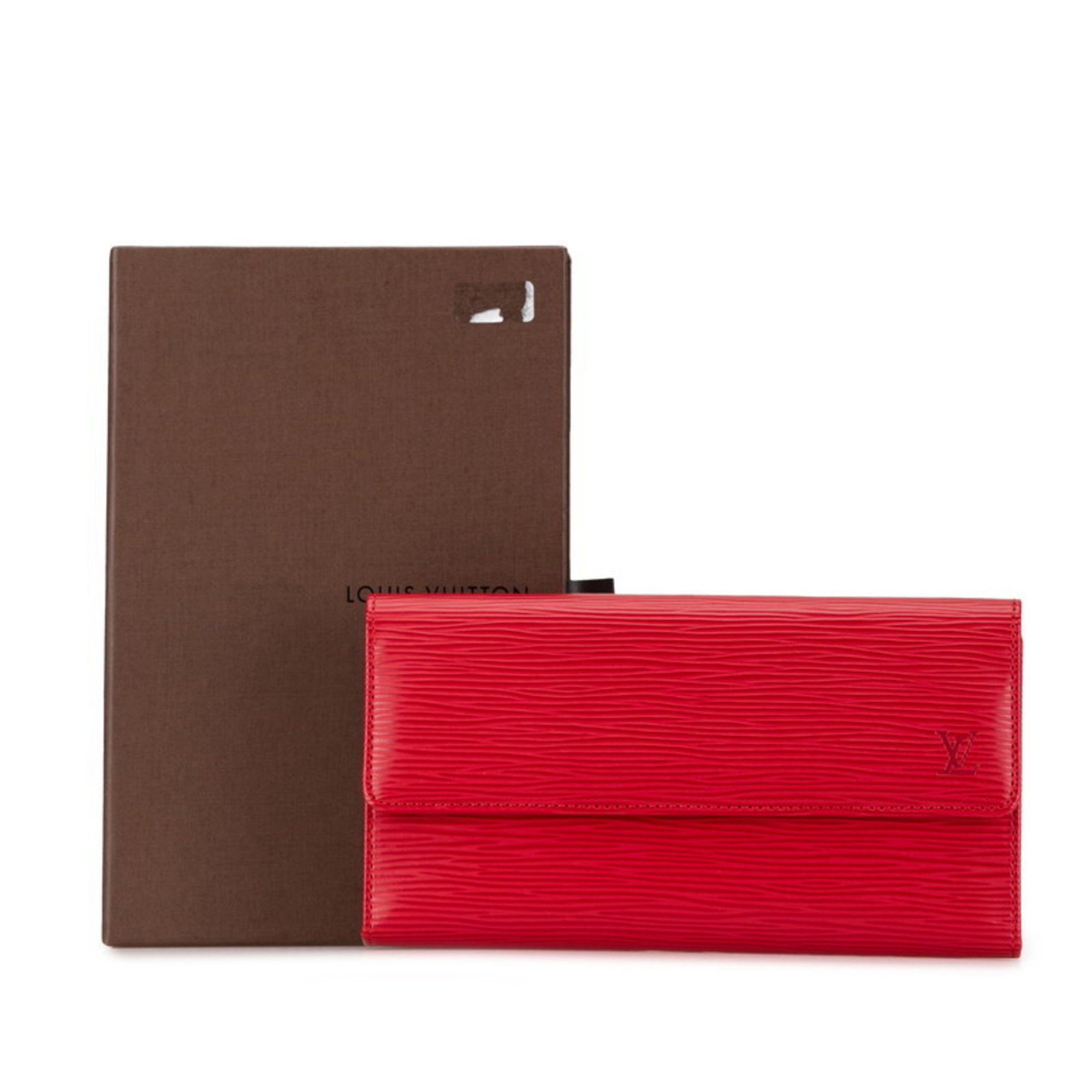 Louis Vuitton Epi Portresor International Long Wallet M6338E Red Leather Women's LOUIS VUITTON