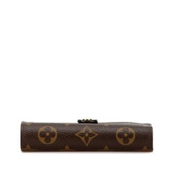 Louis Vuitton Monogram Viennese Bi-fold Wallet M61663 Brown PVC Leather Women's LOUIS VUITTON