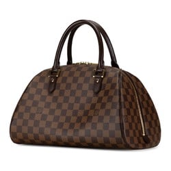 Louis Vuitton Damier Rivera MM Handbag N41434 Brown PVC Leather Women's LOUIS VUITTON