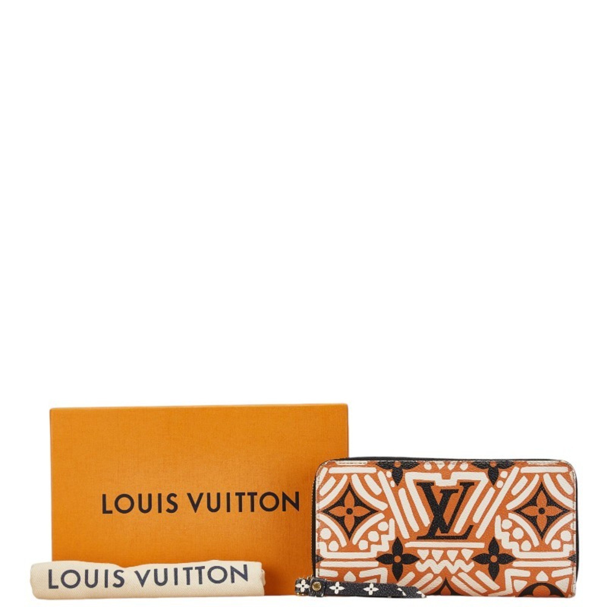 Louis Vuitton Monogram LV Crafty Zippy Wallet Round Long M69437 Creme Caramel PVC Leather Women's LOUIS VUITTON