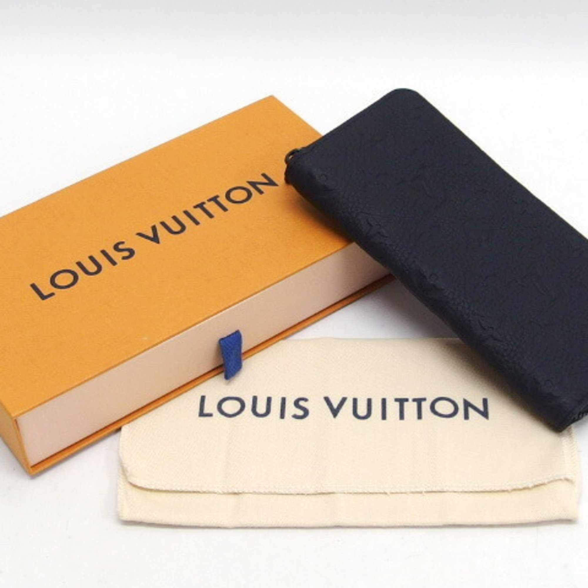 Louis Vuitton Monogram Empreinte Taurillon Vertical Long Wallet Black