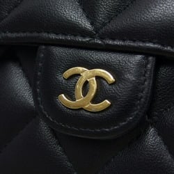 Chanel Matelasse Flap Long Wallet Coco Mark Lambskin Black