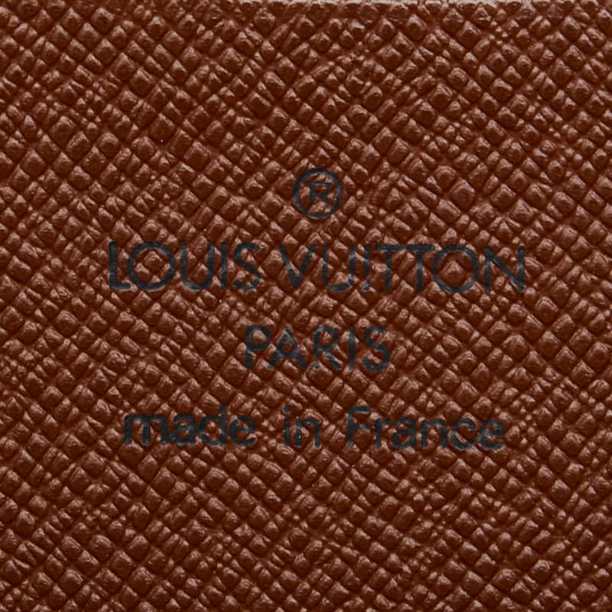 Louis Vuitton Monogram Porto Monnaie Zip Round Long Wallet M61727 Brown PVC Leather Women's LOUIS VUITTON