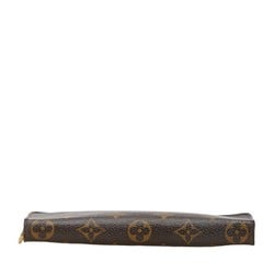 Louis Vuitton Monogram Porto Monnaie Zip Round Long Wallet M61727 Brown PVC Leather Women's LOUIS VUITTON