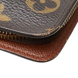 Louis Vuitton Monogram Porto Monnaie Zip Round Long Wallet M61727 Brown PVC Leather Women's LOUIS VUITTON