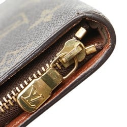 Louis Vuitton Monogram Porto Monnaie Zip Round Long Wallet M61727 Brown PVC Leather Women's LOUIS VUITTON