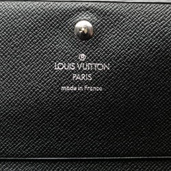 Louis Vuitton Epi Portefeuille Tresor L-shaped Bi-fold Wallet M63972 Noir Leather Women's LOUIS VUITTON