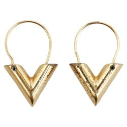 Louis Vuitton Essential V Earrings M61088 Gold Plated Women's LOUIS VUITTON