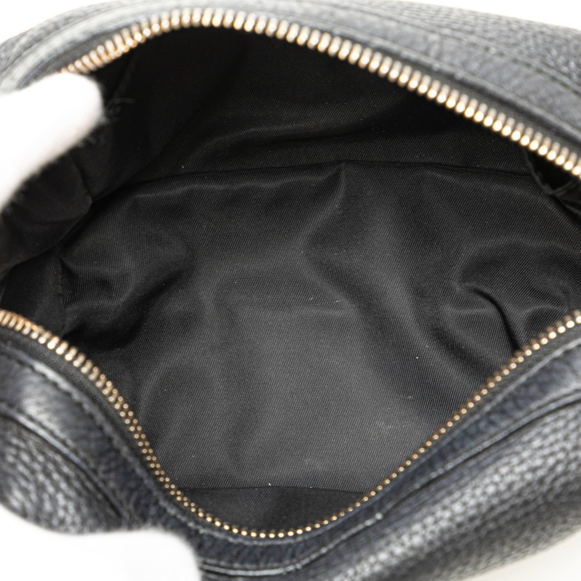 Gucci Interlocking G Soho Pouch 308636 Black Leather Women's GUCCI