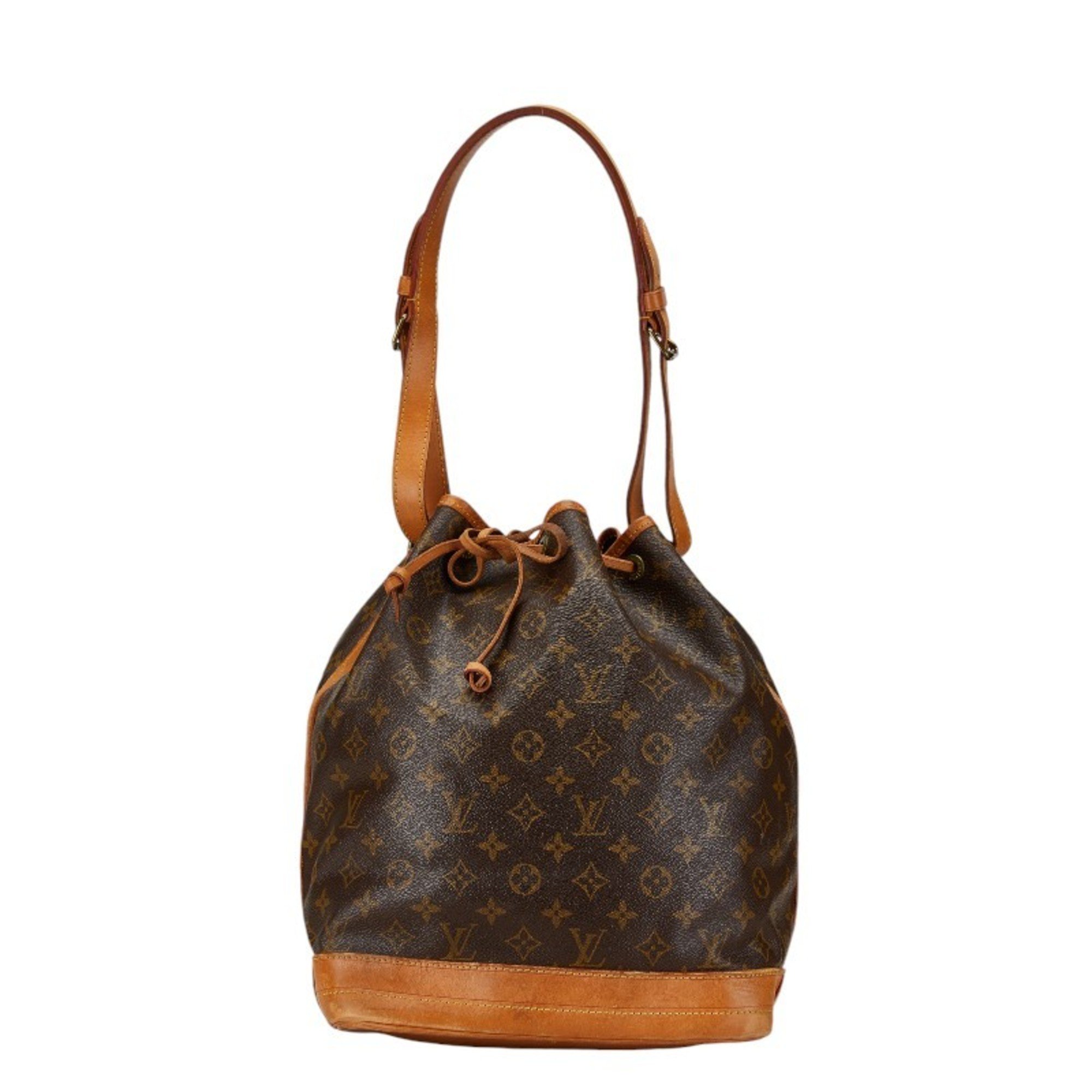 Louis Vuitton Monogram Noe Shoulder Bag M42224 Brown PVC Leather Women's LOUIS VUITTON