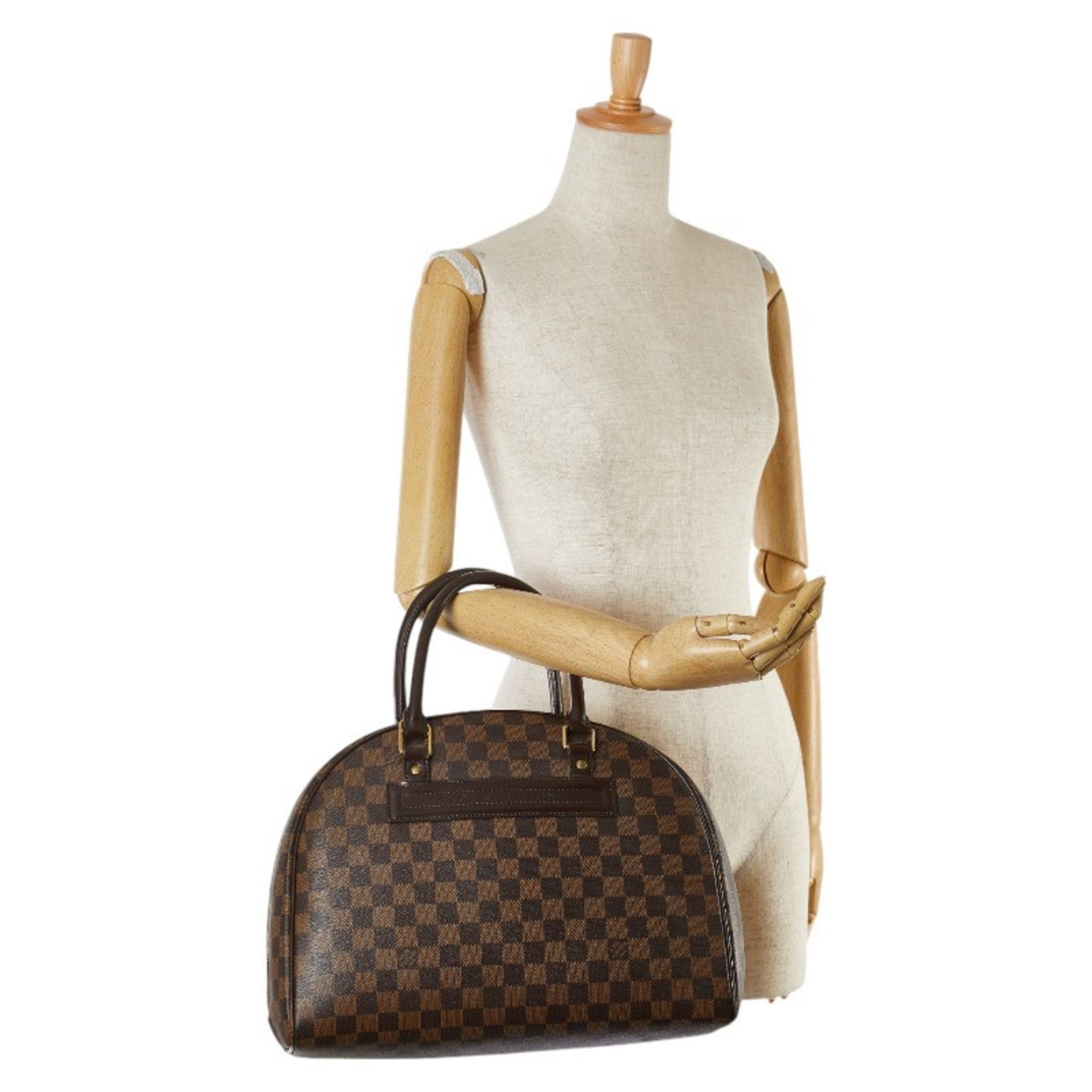 Louis Vuitton Damier Nolita Handbag N41455 Brown PVC Leather Women's LOUIS VUITTON