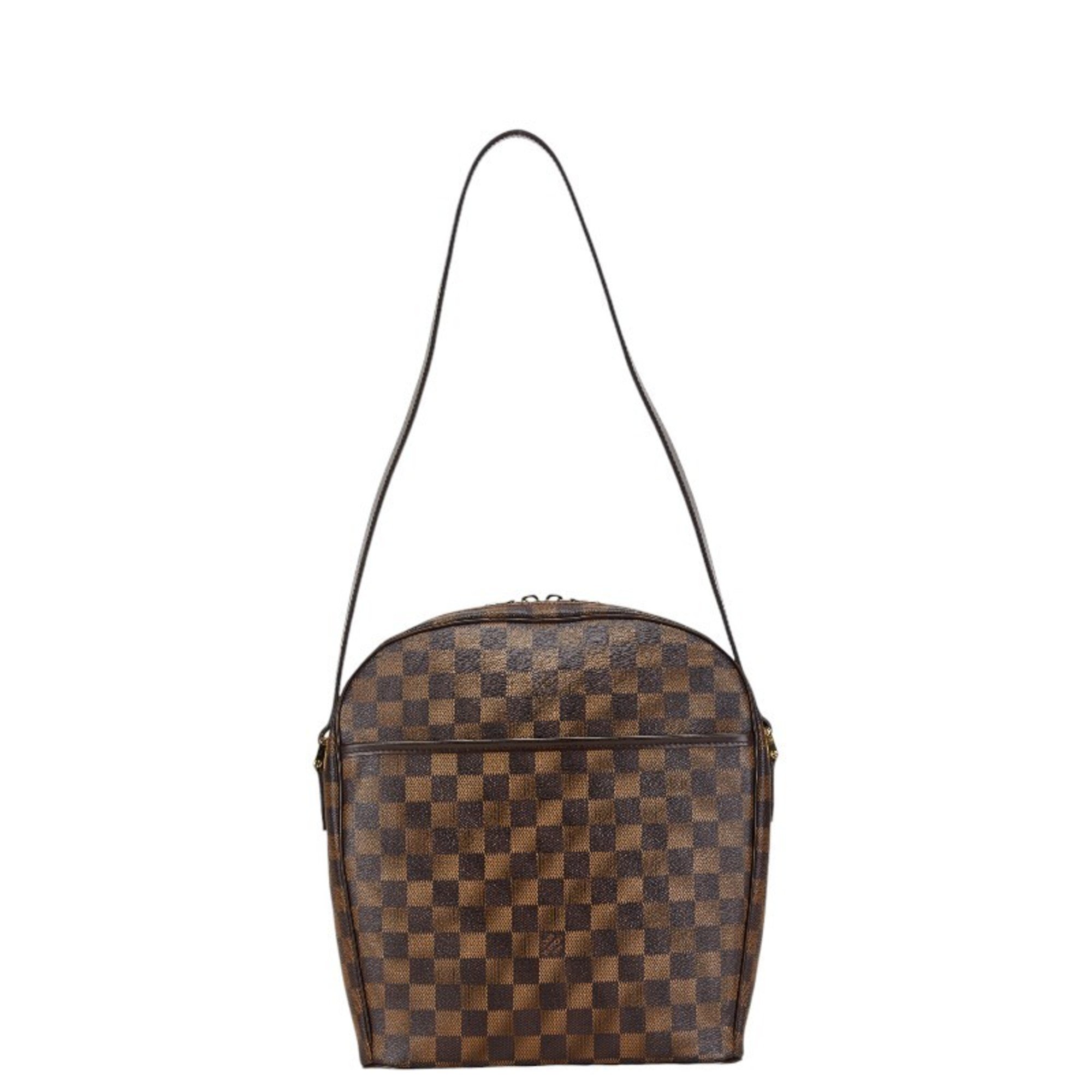 Louis Vuitton Damier Ipanema GM Shoulder Bag N51292 Brown PVC Leather Women's LOUIS VUITTON