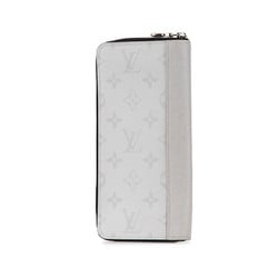 Louis Vuitton Monogram Taiga Rama Zippy Wallet Vertical Round Long M30446 Antarctica White PVC Leather Women's LOUIS VUITTON