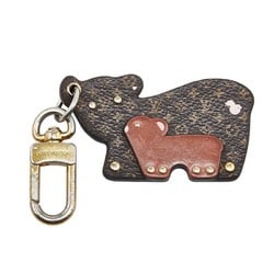 Louis Vuitton Monogram Portecle Mom & Baby Bear Keychain M69558 Brown PVC Leather Women's LOUIS VUITTON