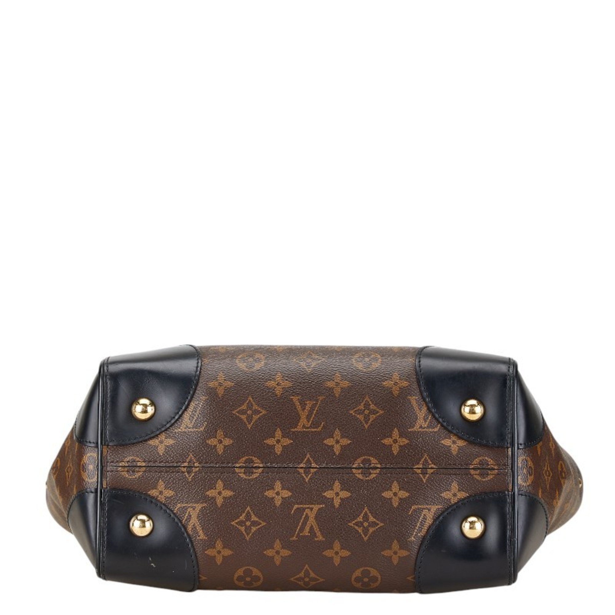 Louis Vuitton Monogram Phoenix MM Handbag Tote Bag M41542 Brown Black PVC Leather Women's LOUIS VUITTON