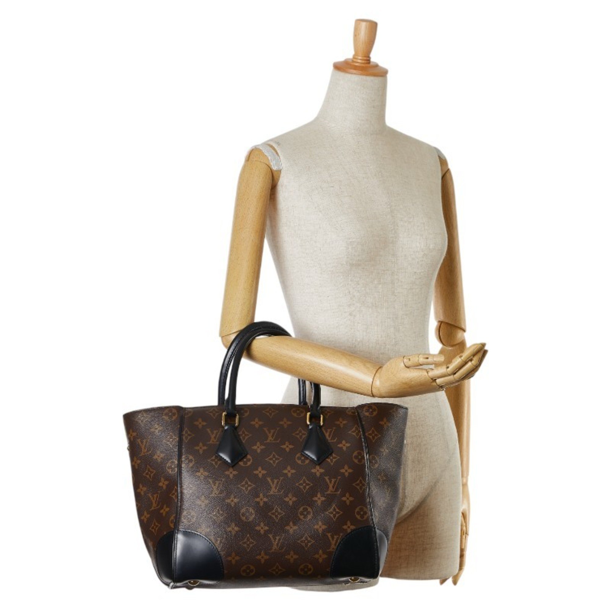 Louis Vuitton Monogram Phoenix MM Handbag Tote Bag M41542 Brown Black PVC Leather Women's LOUIS VUITTON