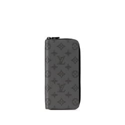 Louis Vuitton Monogram Shadow Zippy Wallet Vertical Long M81384 Grey Leather Women's LOUIS VUITTON