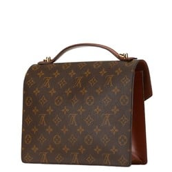 Louis Vuitton Monogram Montsouris 28 Handbag Shoulder Bag M51185 Brown PVC Leather Women's LOUIS VUITTON