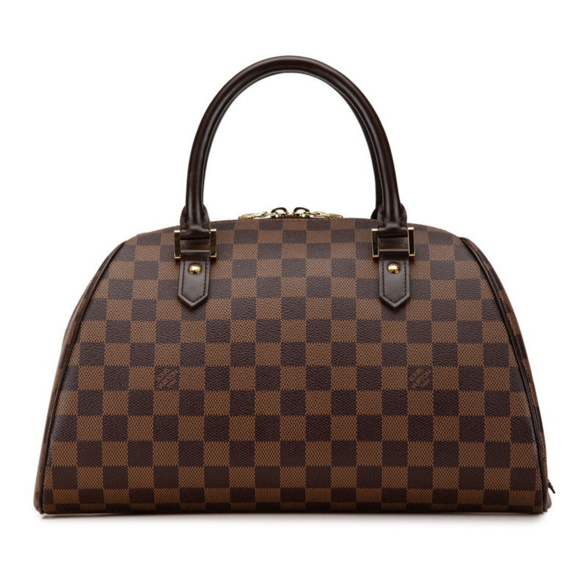 Louis Vuitton Damier Rivera MM Handbag Boston Bag N41434 Brown PVC Leather Women's LOUIS VUITTON