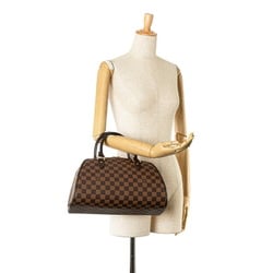 Louis Vuitton Damier Rivera MM Handbag Boston Bag N41434 Brown PVC Leather Women's LOUIS VUITTON