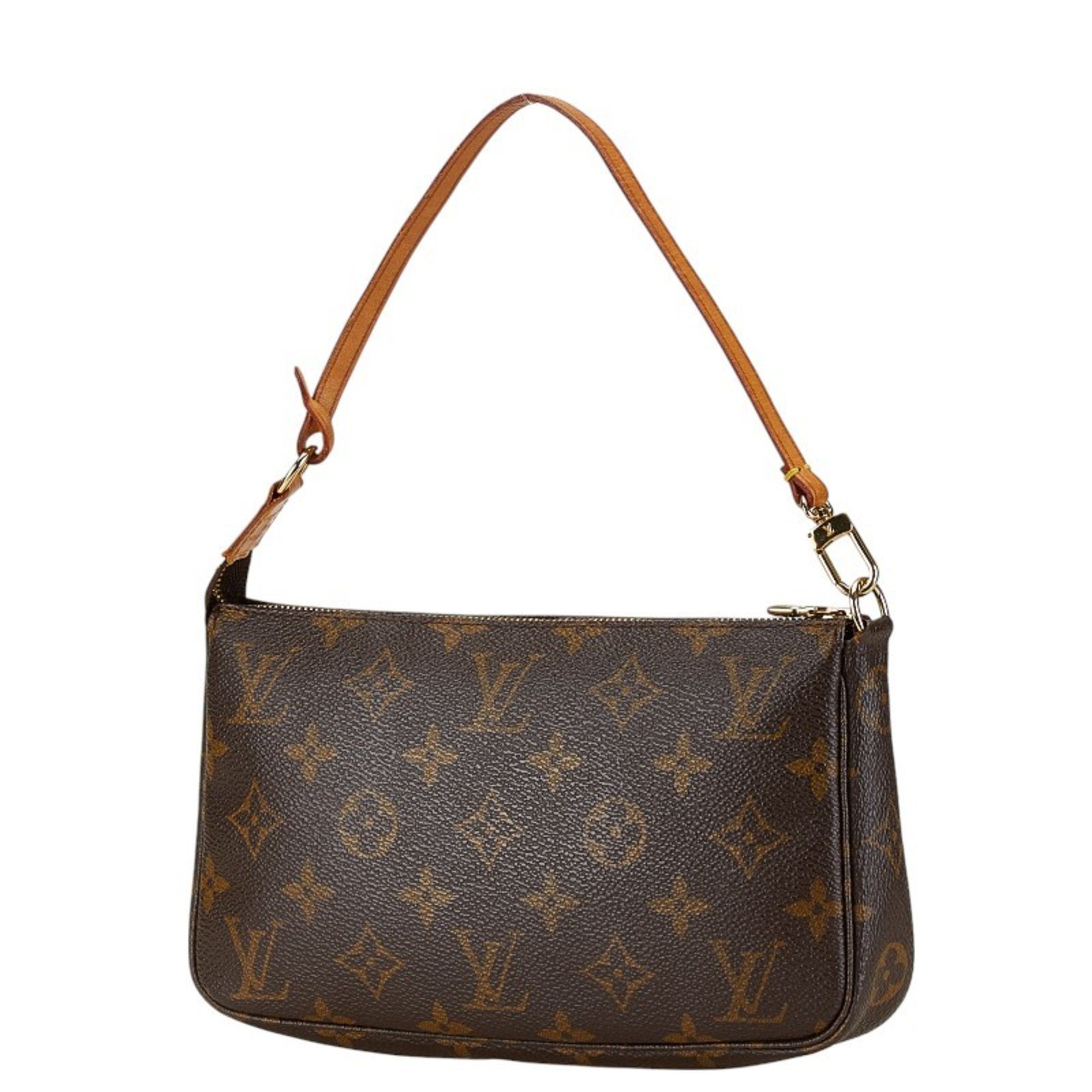 Louis Vuitton Monogram Pochette Accessory Pouch Handbag M51980 Brown PVC Leather Women's LOUIS VUITTON