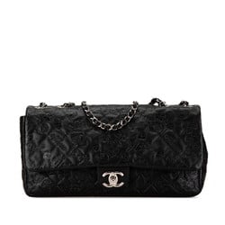 Chanel Matelasse Icon Bag Chain Shoulder Handbag Black Leather Women's CHANEL