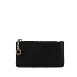 BVLGARI Coin Case, Black Leather, Women's