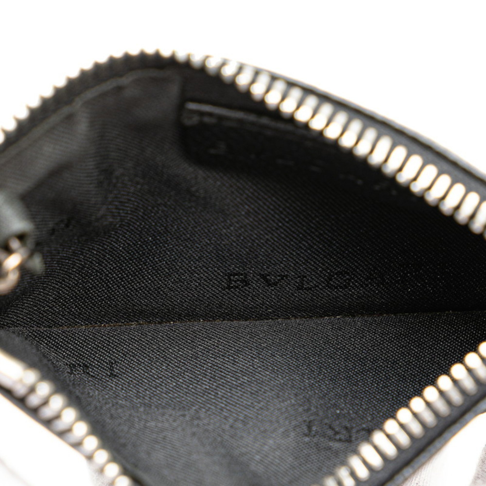 BVLGARI Coin Case, Black Leather, Women's