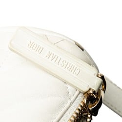 Christian Dior Dior Vibe Hobo Small Shoulder Bag White Lambskin Women's