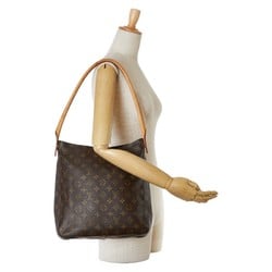 Louis Vuitton Monogram Looping GM Shoulder Bag M51145 Brown PVC Leather Women's LOUIS VUITTON