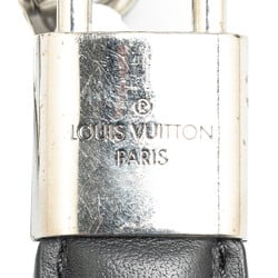 Louis Vuitton Keychain LV Padlock Keyring Charm M00745 Black Silver Leather Metal Women's LOUIS VUITTON