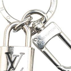 Louis Vuitton Keychain LV Padlock Keyring Charm M00745 Black Silver Leather Metal Women's LOUIS VUITTON