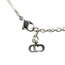 Christian Dior Dior Trotter Necklace Silver Blue Metal Women's