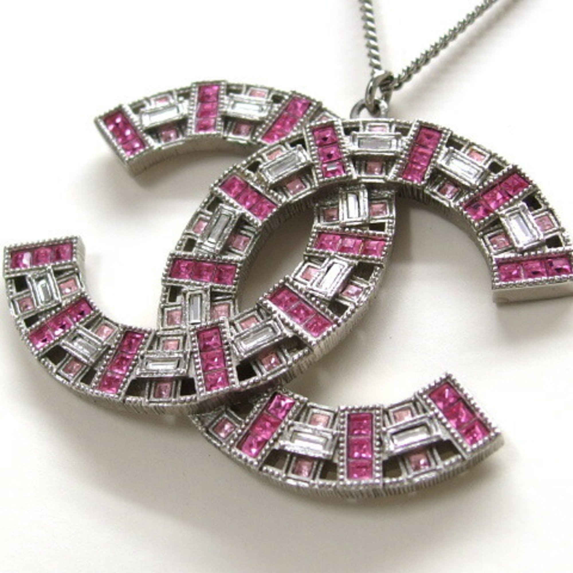 Chanel Deca Coco Necklace B17S Zirconia Pink