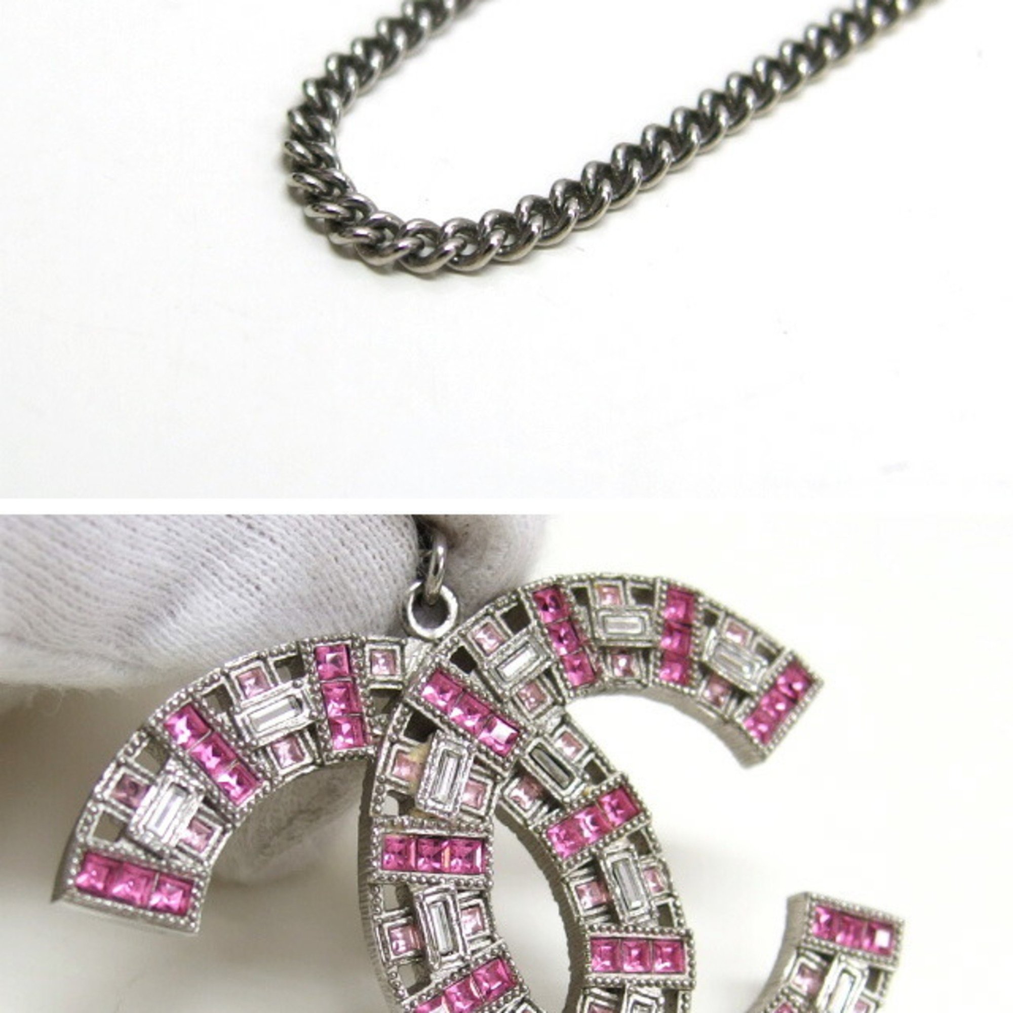 Chanel Deca Coco Necklace B17S Zirconia Pink