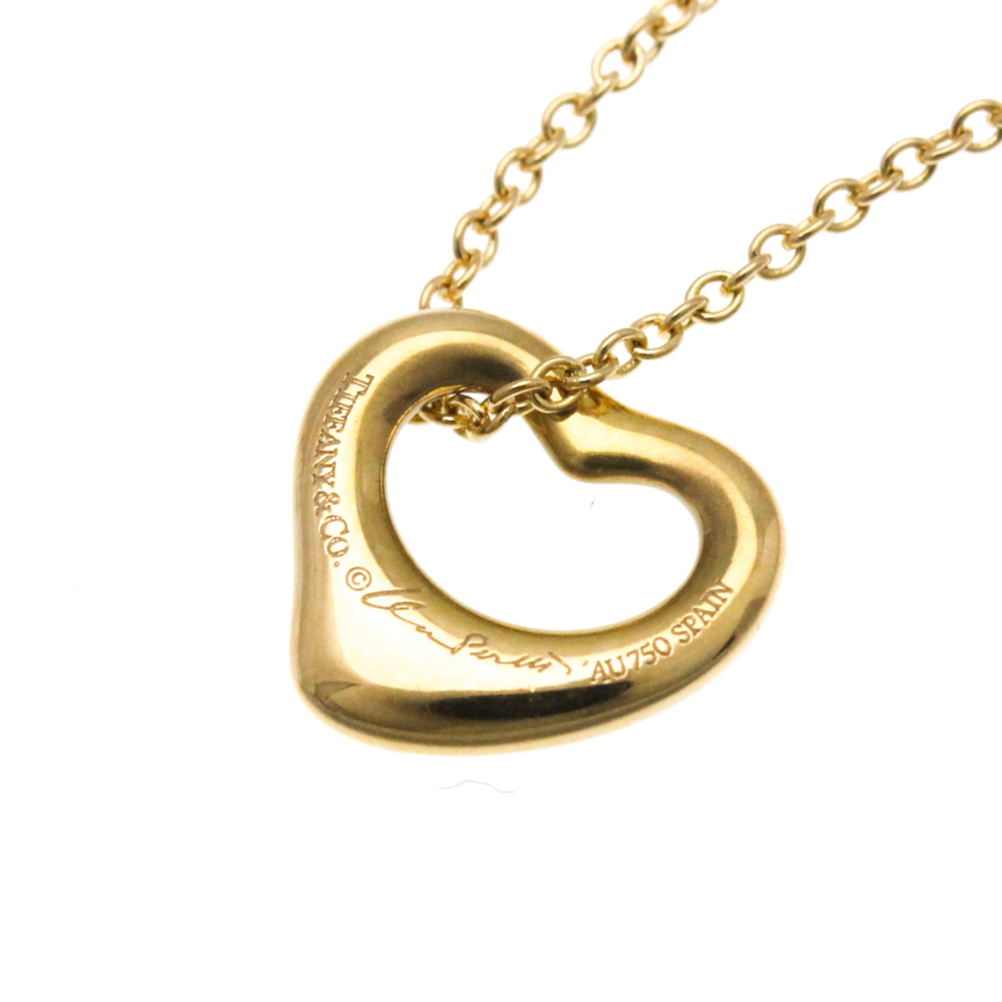 Tiffany Open Heart Pink Gold (18K) No Stone Men,Women Fashion Pendant Necklace (Pink Gold)