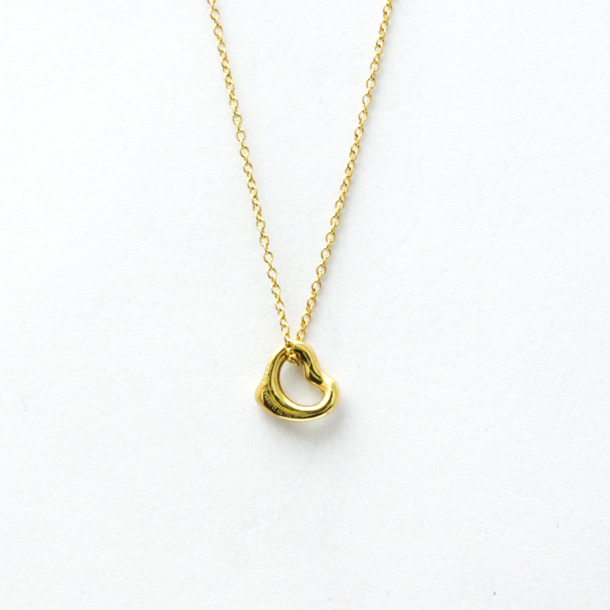 Tiffany Open Heart Yellow Gold (18K) No Stone Men,Women Fashion Pendant Necklace (Yellow Gold)