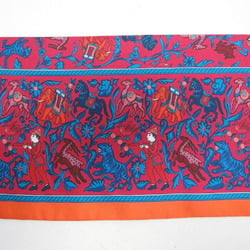 Hermes Indian Hunting Reversible Maxi Twilly Scarf Pink x Multicolor