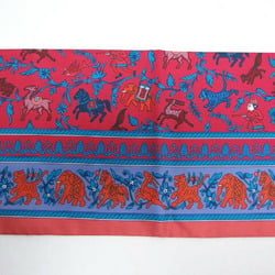 Hermes Indian Hunting Reversible Maxi Twilly Scarf Pink x Multicolor