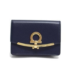 Salvatore Ferragamo Gancini Card Case Navy