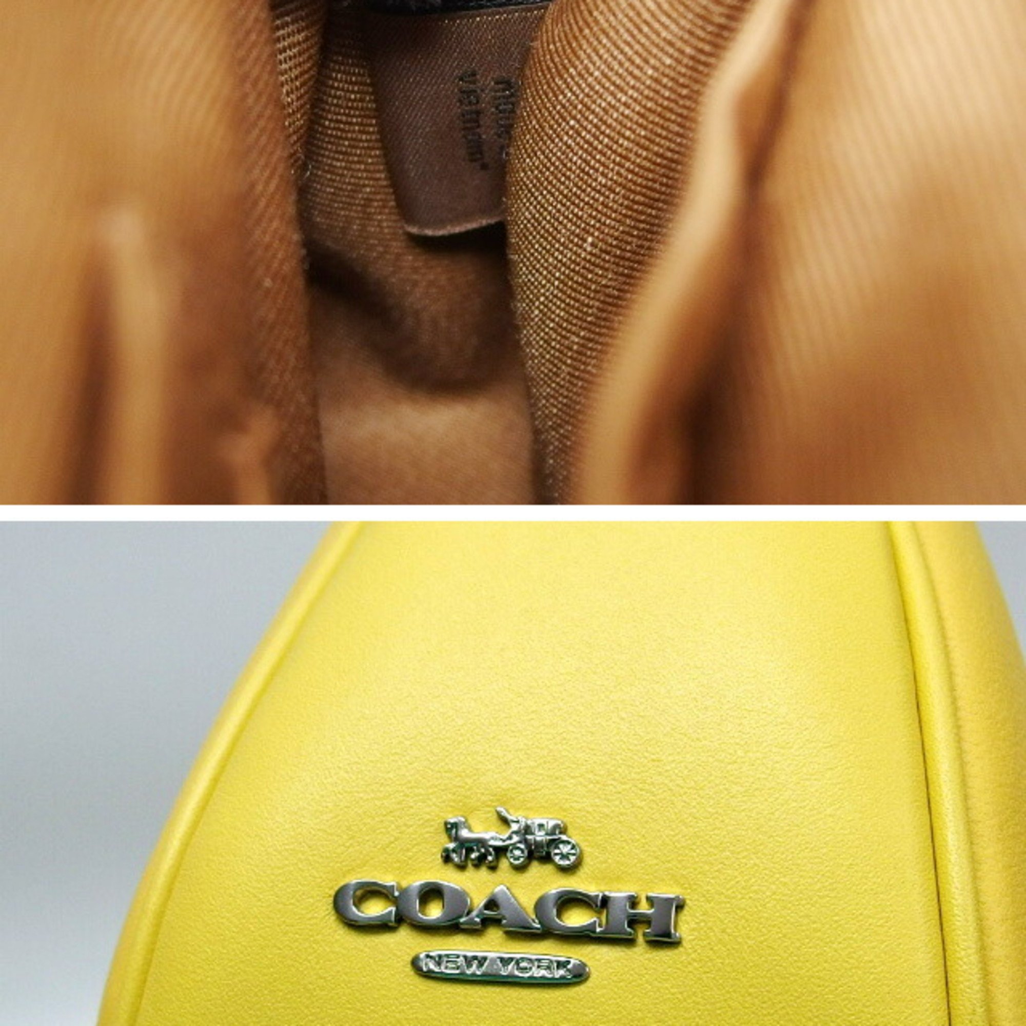 Coach Teri Shoulder Bag Yellow Bicolor