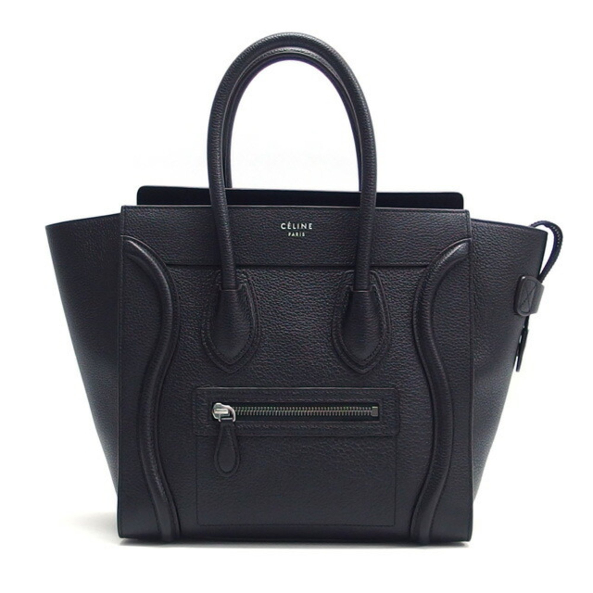 Celine Luggage Micro Shopper Handbag Black