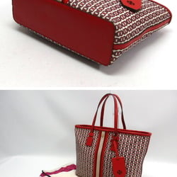 Tory Burch Gelink Chain Pattern Tote Bag Red