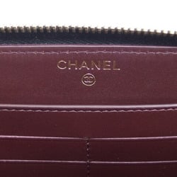 Chanel Classic Matelasse Caviar Skin Round Long Wallet Black