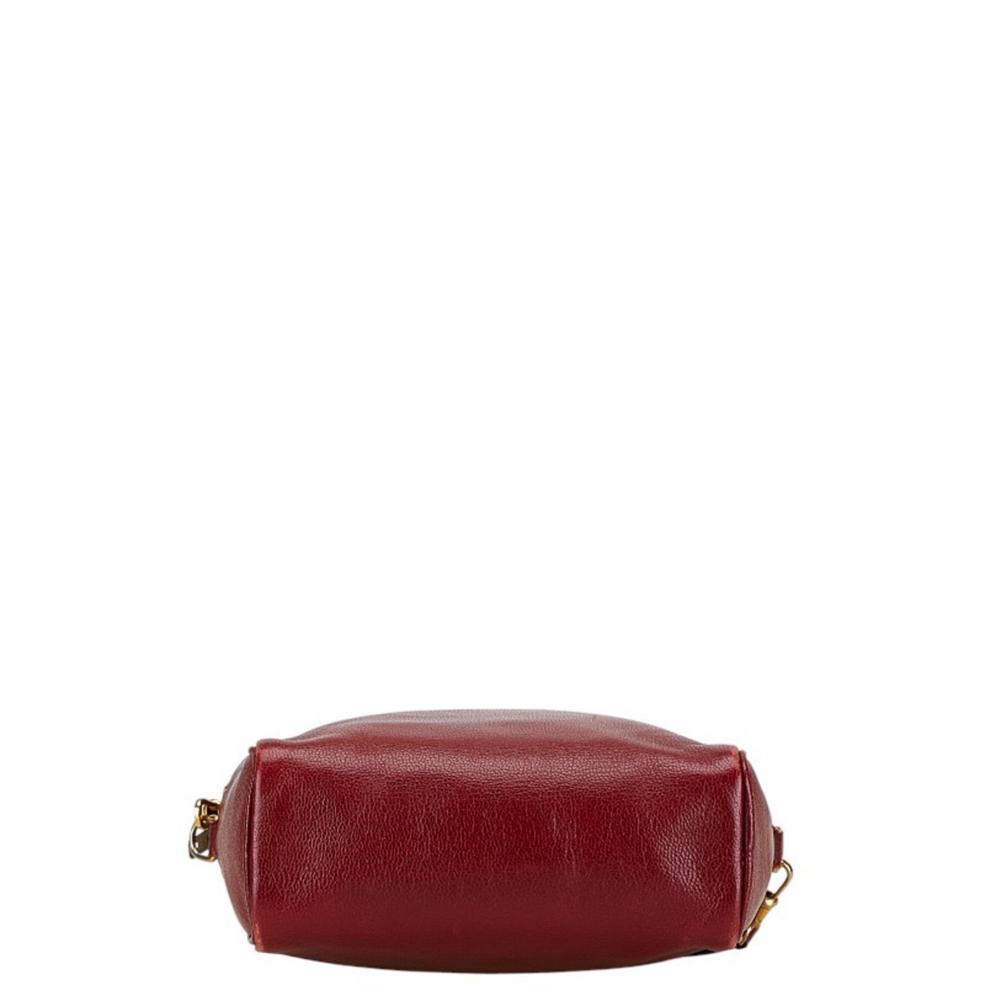 Hermes Jockey Shoulder Bag Red Chevre Women's HERMES