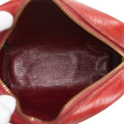 Hermes Jockey Shoulder Bag Red Chevre Women's HERMES